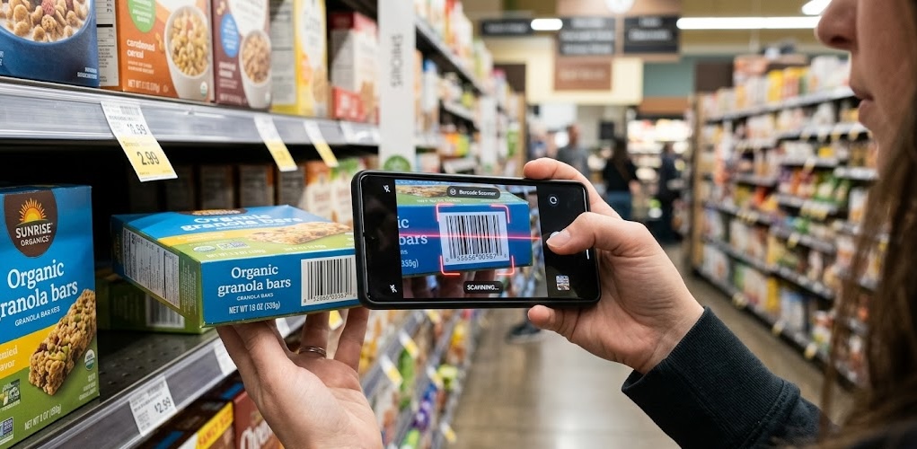 Mobile barcode scanning in Indian shop